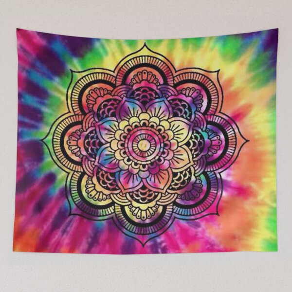 Item preview, Rainbow Tie Dye Mandala designed and sold by kittititti.