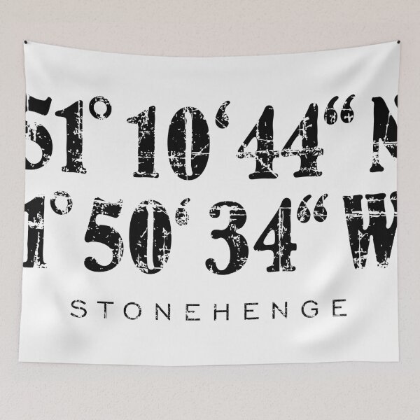 Item preview, Stonehenge Coordinates Vintage Black designed and sold by theshirtshops.