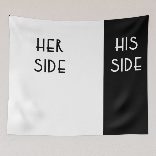 Item preview, her side, his side duvet designed and sold by soulwhispherer.