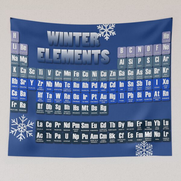 Item preview, Periodic Table of Winter Elements designed and sold by welikestuff.