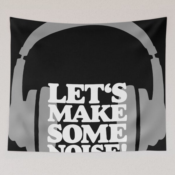 Item preview, Let's make some noise - DJ headphones (grey/white) designed and sold by theshirtshops.