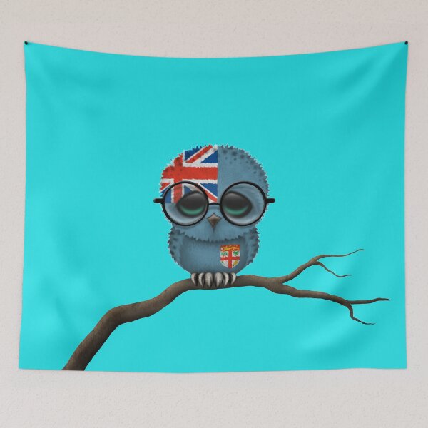 Item preview, Nerdy Fiji Baby Owl on a Branch designed and sold by JeffBartels.