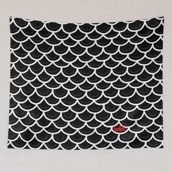 Item preview, Fish scales black designed and sold by Xavierboldu.