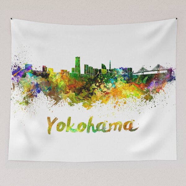 Item preview, Yokohama skyline in watercolor designed and sold by paulrommer.