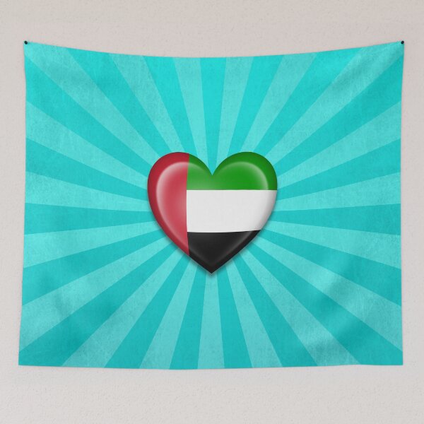 Item preview, United Arab Emirates Heart Flag designed and sold by JeffBartels.
