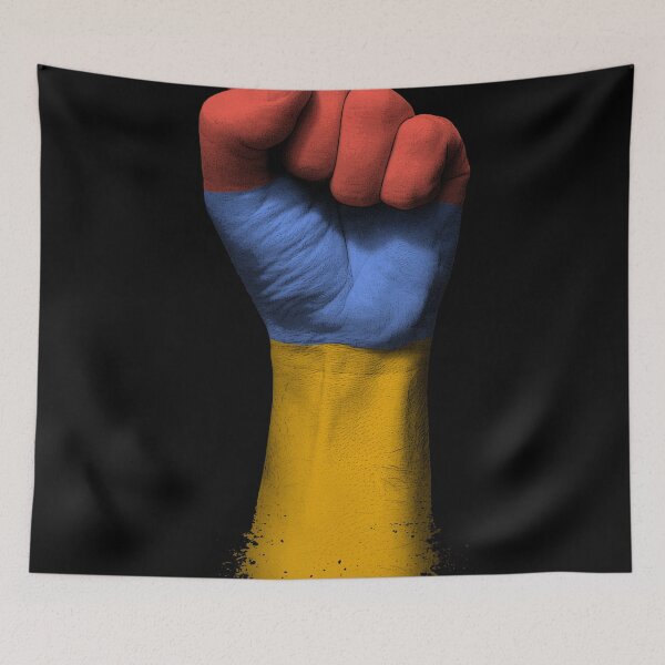 Artikelvorschau, Flagge von Armenien auf einer angehobenen geballten Faust entworfen und verkauft von JeffBartels.