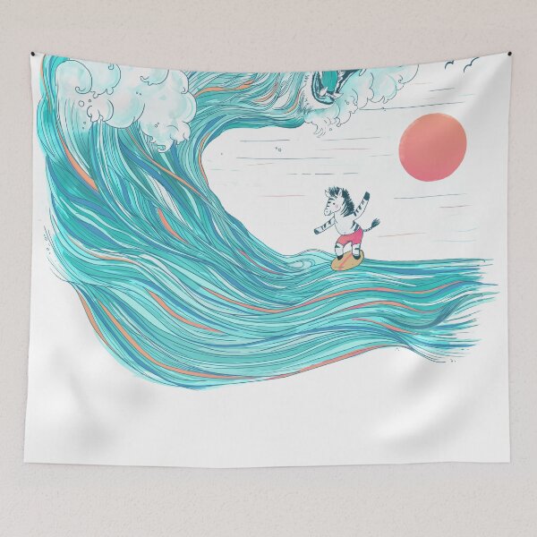 Item preview, surfing zebra designed and sold by lauragraves.