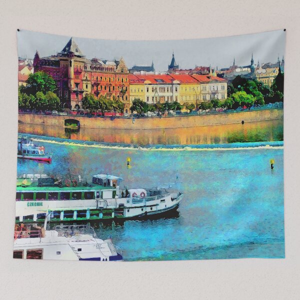 Item preview, Prague panorama watercolor designed and sold by JBJart.
