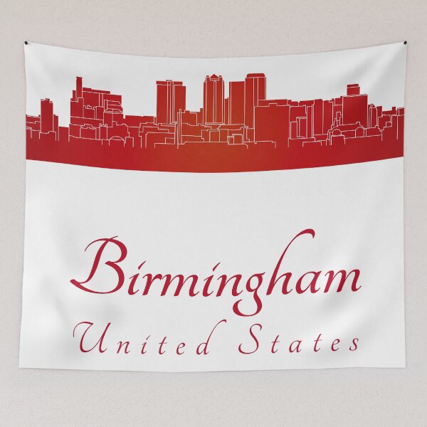 Item preview, Birmingham AL skyline in red designed and sold by paulrommer.