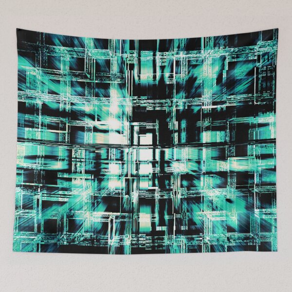 Item preview, Green Geometric Cubes In Motion designed and sold by Phil Perkins.