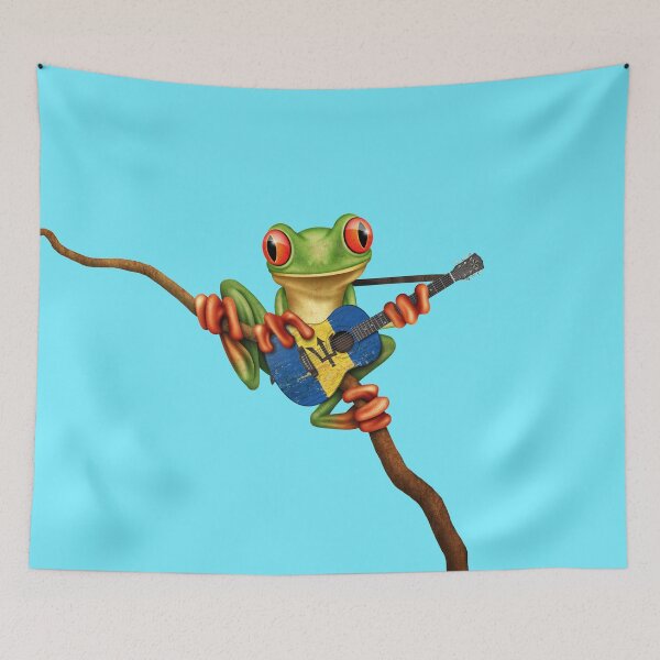 Item preview, Tree Frog Playing Barbados Guitar designed and sold by JeffBartels.