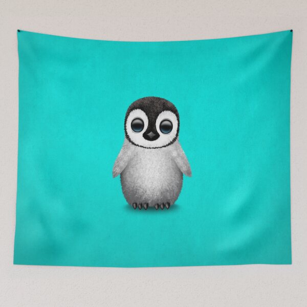 Item preview, Cute Baby Penguin on Blue designed and sold by JeffBartels.