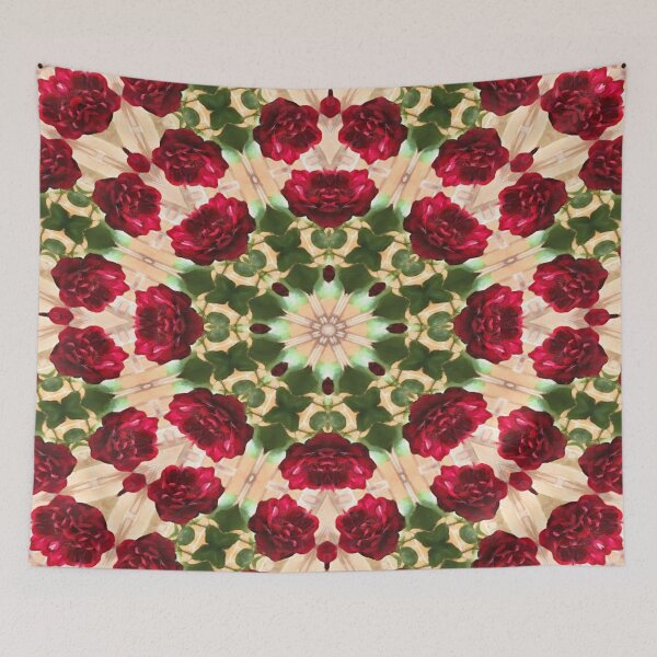 Item preview, Old Red Rose Kaleidoscope 5 designed and sold by TravelPhotoArt.