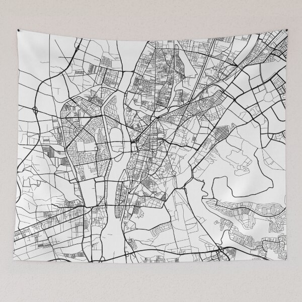 Item preview, Cairo Map, Egypt - Black and White designed and sold by MainStreetMaps.