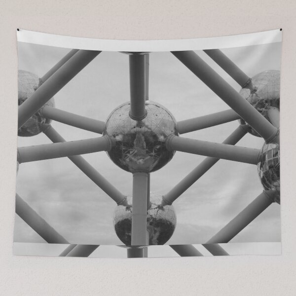 Item preview, Atomium Brussels in black and white designed and sold by Bluebelldances.