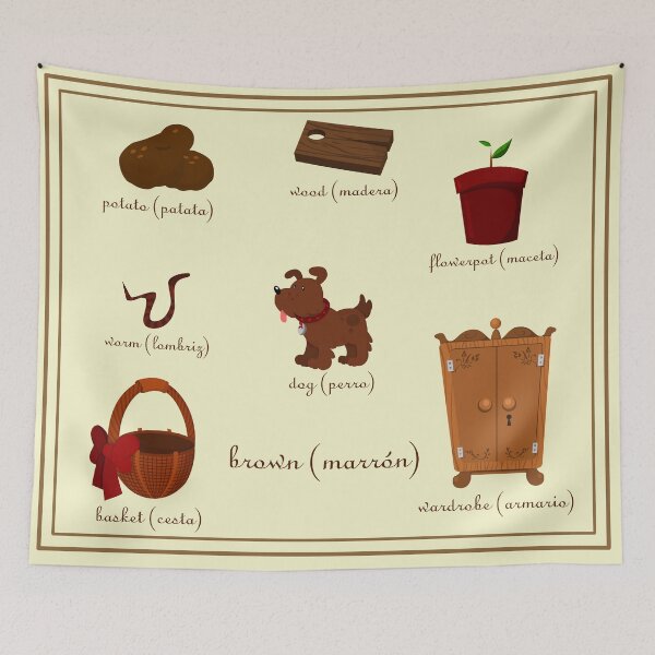 Item preview, Colors: brown (Los colores: marrón) designed and sold by alapapaju.
