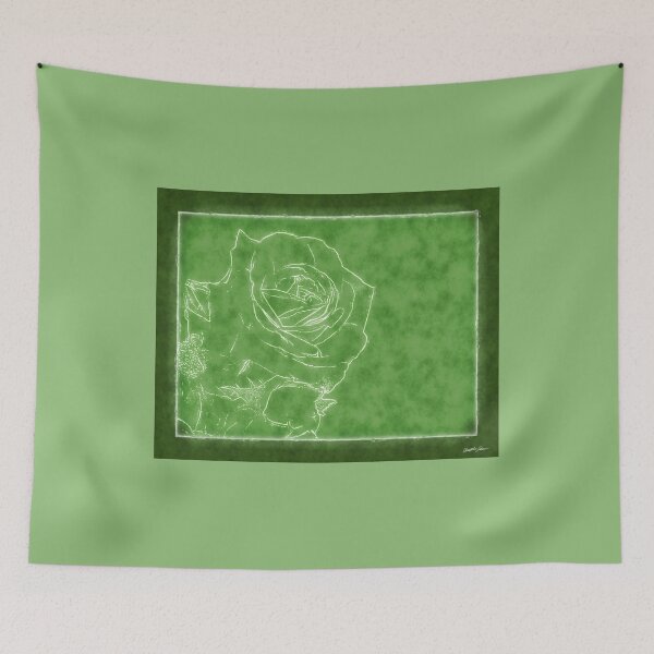 Item preview, Pink Roses in Anzures 1 Outlined Green designed and sold by TravelPhotoArt.