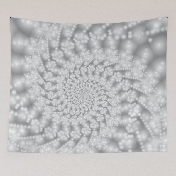 Item preview, Mother of Pearl Beaded Spiral Fractal designed and sold by Kitty Bitty.