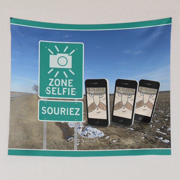 Item preview, Zone Selfie Souriez designed and sold by PopAlien.