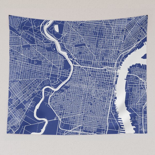 Item preview, Philadelphia (Blue) designed and sold by CartoCreative.