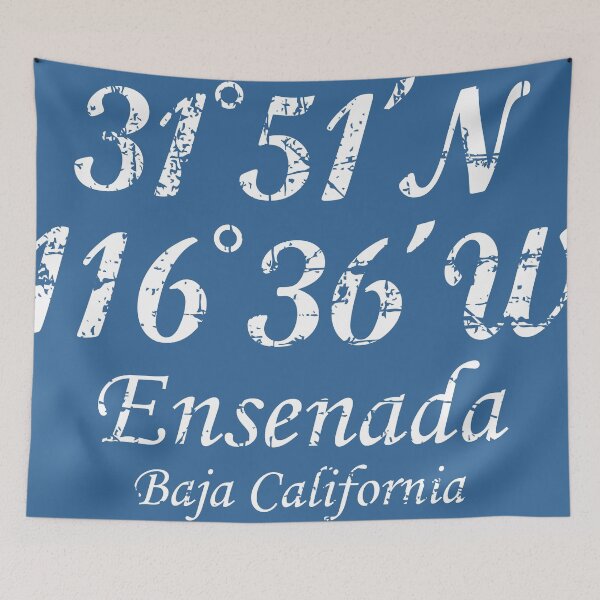 Item preview, Ensenada Coordinates Vintage White designed and sold by theshirtshops.