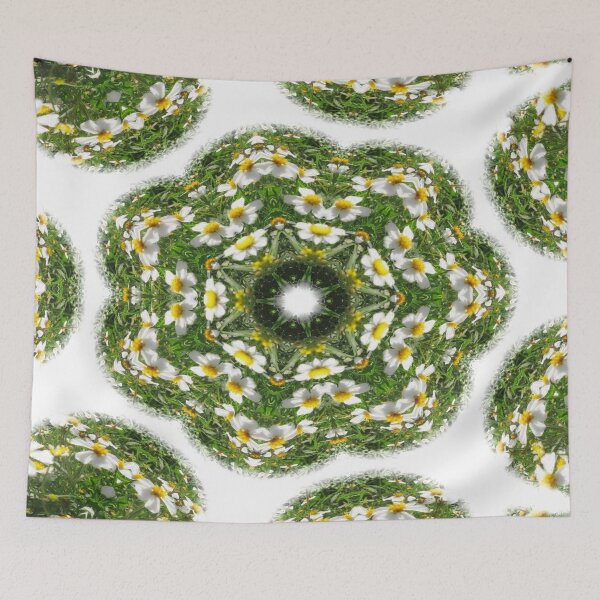 Item preview, Little White Wildflower Kaleidoscope Art 2 designed and sold by TravelPhotoArt.