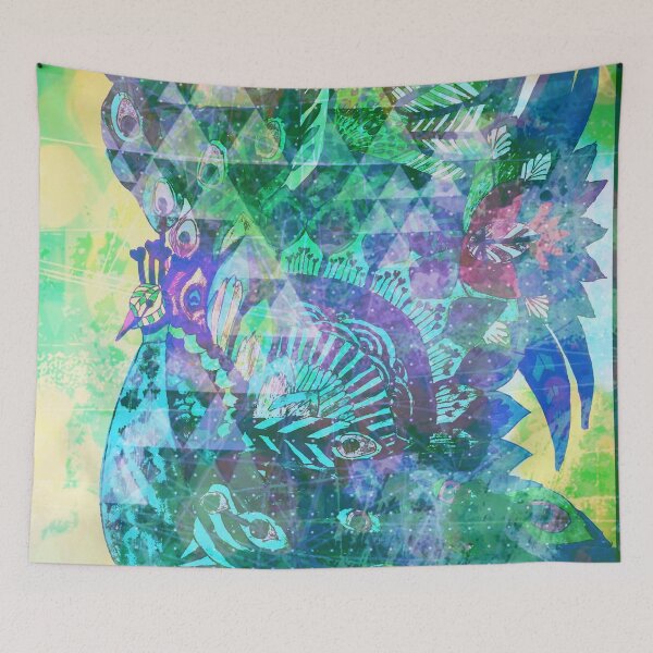 Item preview, Shake a tail feather - Emerald Peacock Distortion  designed and sold by fluffica.