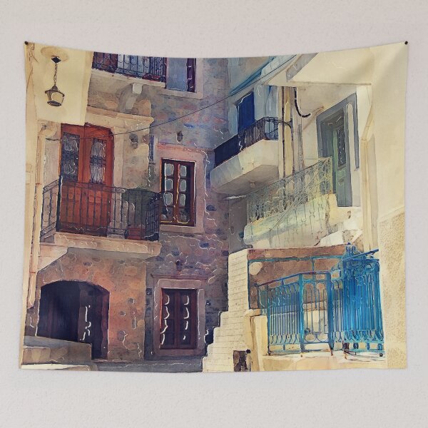 Item preview, Kalymnos Greek Island architecture designed and sold by JBJart.
