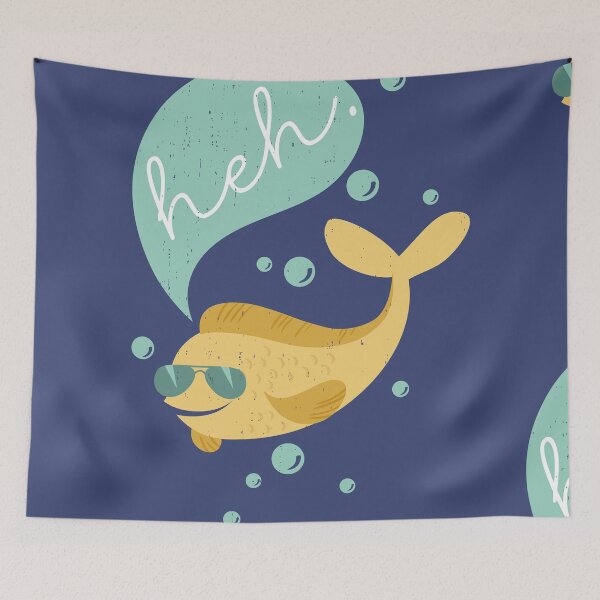 Item preview, Funny aviator sunglasses heh bubble fish  designed and sold by BigMRanch.