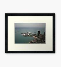 An aerial view of Chicago Framed Print