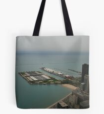 An aerial view of Chicago Tote Bag