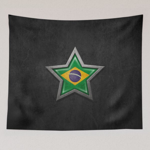 Item preview, Brazilian Flag inside of an Aged and Scratched Star designed and sold by JeffBartels.