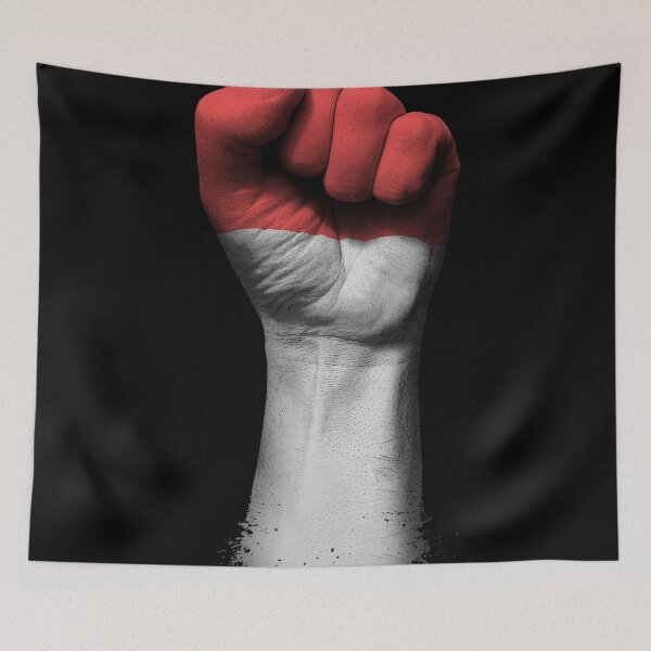 Item preview, Flag of Indonesia on a Raised Clenched Fist  designed and sold by JeffBartels.