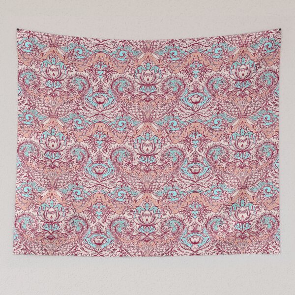 Item preview, Natural Rhythm - a hand drawn pattern in peach, mint & aqua designed and sold by micklyn.