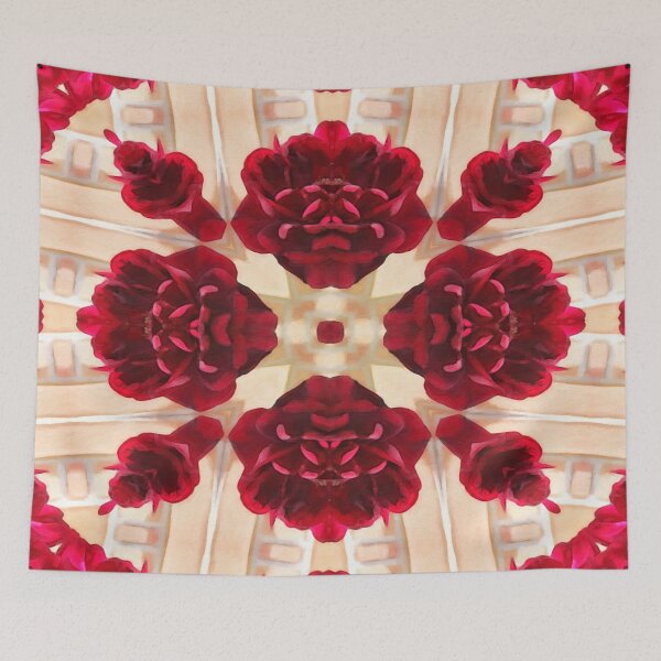 Item preview, Old Red Rose Kaleidoscope 2 designed and sold by TravelPhotoArt.