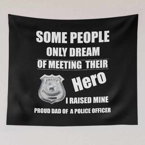 Item preview, I Raised My Hero Proud Dad of a Police Officer Cop T Shirt designed and sold by shoutoutshirtco.