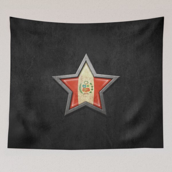 Item preview, Peruvian Flag Inside of an Aged and Scratched Star designed and sold by JeffBartels.