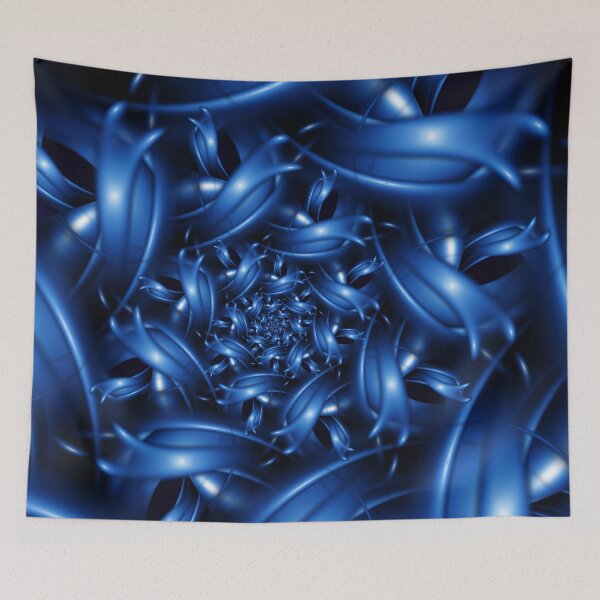 Item preview, Electric Blue Spiral Fractal designed and sold by Kitty Bitty.