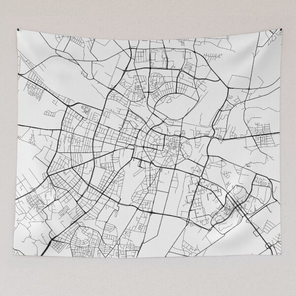 Item preview, Poznan Map, Poland - Black and White designed and sold by MainStreetMaps.