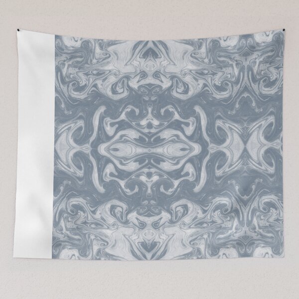 Item preview, Shiori - spilled ink abstract water wave pantone blue marble grey monochromatic map nature ocean designed and sold by spilledinkshop.