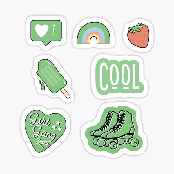 Light Green Sticker Pack Sticker for Sale by The-Goods