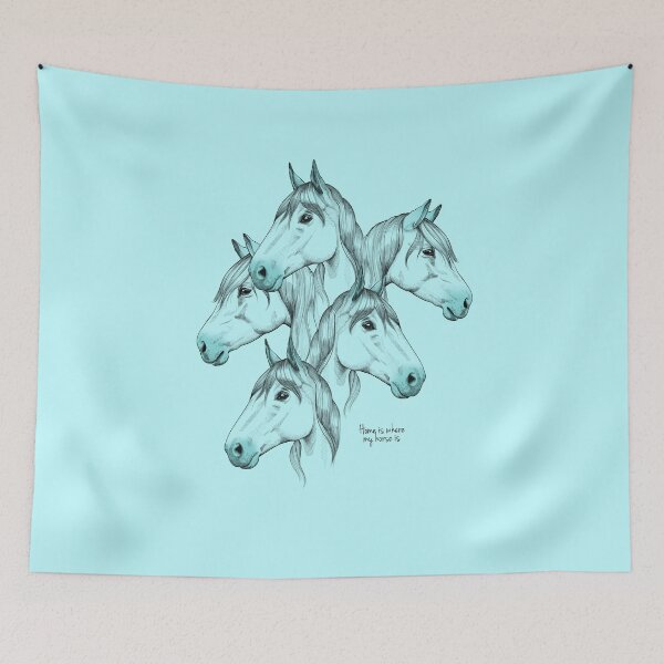 Item preview, Home is where my horse is - turquoise designed and sold by MadeByLen.