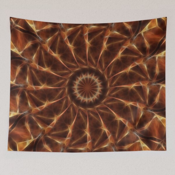 Artikelvorschau, Brown Tan Gold Kaleidoskop Kunst 6 entworfen und verkauft von TravelPhotoArt.