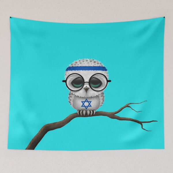 Item preview, Nerdy Israeli Baby Owl on a Branch designed and sold by JeffBartels.