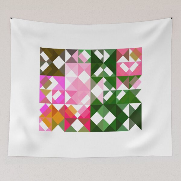 Item preview, Pink Roses in Anzures 1 Abstract Triangles 1 designed and sold by TravelPhotoArt.