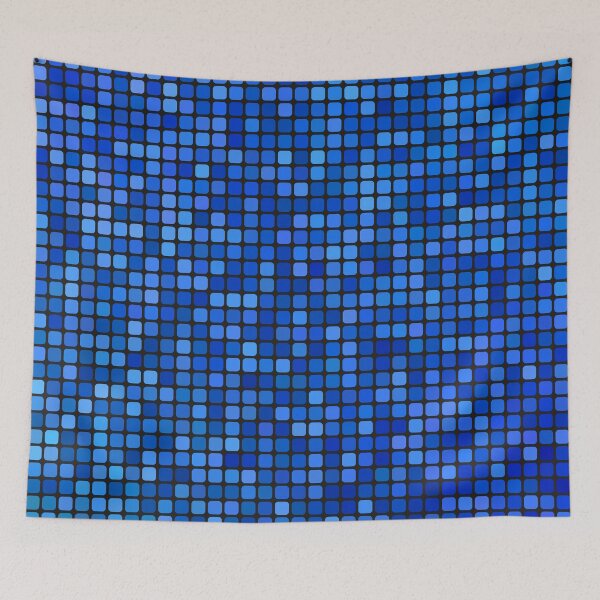 Aperçu de l'œuvre Blue pixel mosaic créée et vendue par davidzydd.