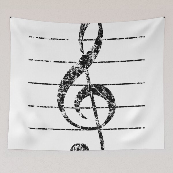 Item preview, G-Clef, Treble Clef with Lines Vintage Black designed and sold by theshirtshops.