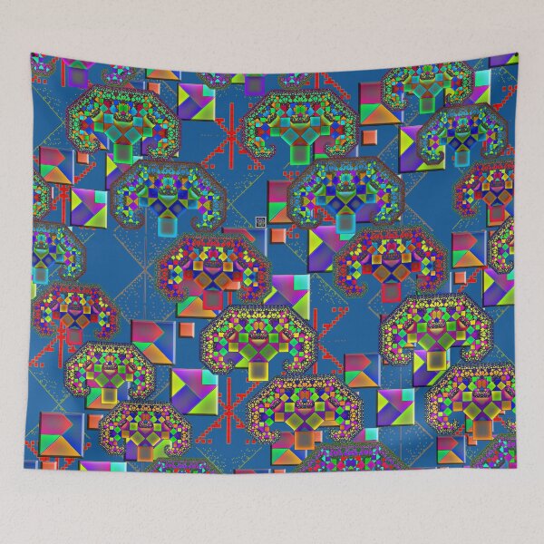 Item preview, "Pythagorean Triples Squares Trees"© designed and sold by Lisa Clark - Thinker Collection STEM Art and MORE.