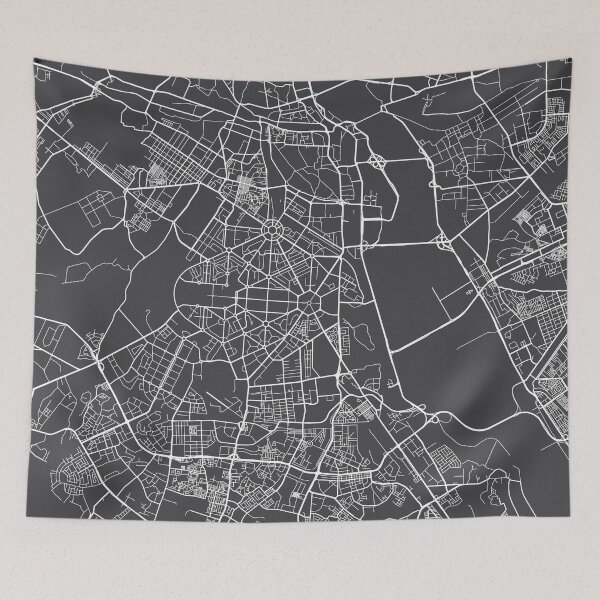 Item preview, Delhi Map, India - Gray designed and sold by MainStreetMaps.