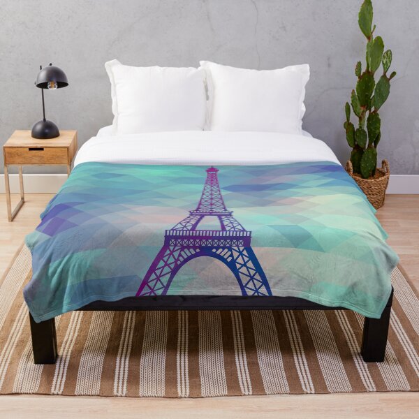 Eiffel Tower Paris Throw Blanket